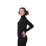 Hot Chillys Womens Micro Elite Chamois Blocking Zip-T Baselayers