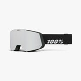 100% Snowcraft Hiper Winter Snow Goggle featuring premium protection, visibility, and comfort, compatible with Snowcraft XL goggle. Black Silver