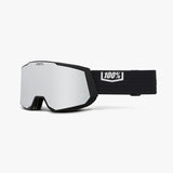 100% Snowcraft XL Hiper Unisex Snow Winter Goggles with Oversized Design Black Silver