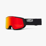 100% Snowcraft XL Hiper Unisex Snow Winter Goggles with Oversized Design Black /red