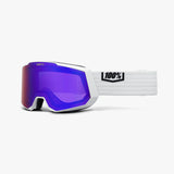100% Snowcraft XL Hiper Unisex Snow Winter Goggles with Oversized Design White / Violet