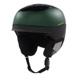 Oakley MOD5 Mips Unisex Snow Ski Winter Helmet in action on a snowy mountain Green Black