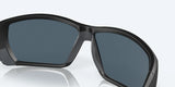 Costa del Mar Tuna Alley Men Fishing Polarized Sunglasses - Front view, showcasing integral hinges and vent system