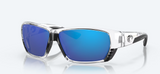 Costa del Mar Tuna Alley Men Fishing Polarized Sunglasses - Front view, showcasing integral hinges and vent system