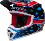 BELL MX-9 MIPS Adult Full-Face Dirt Motorcycle Helmet - Advanced Protection and Comfort Mcgrath Showtime 23 Gloss Black Red Front Left