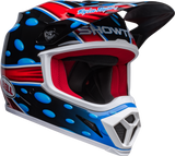 BELL MX-9 MIPS Adult Full-Face Dirt Motorcycle Helmet - Advanced Protection and Comfort Mcgrath Showtime 23 Gloss Black Red Front Right