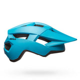 Bell Spark W MIPS Women Bike Helmet - Front and Side Views Matte Blue Black Right