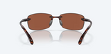 Costa del Mar Ballast Men Lifestyle Polarized Sunglasses - Front view, frameless design with TR90 nylon construction