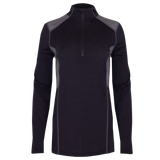 Hot Chillys Women Clima-Wool Merino Zip-T black