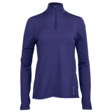 Hot Chillys Women Micro-Elite Chamois Solid Zip-T Base Layer Purple
