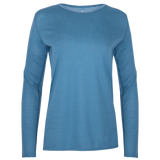 Hot Chillys Women Pepper Bi-Ply Crewneck - Front view, showcasing double-layer knit and crewneck design