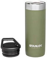 Stanley Master Unbreakable Packable Vacuum Mug 18 ounces (Olive Drab) 10-02661-010 Insulated Ice Drinks Hot Long Duration Long-lasting Travel Handsfree Leak-proof BPA-Free Stainless Steel Old Classic Logo