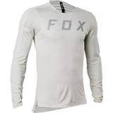 Fox Racing Flexair Pro Long Sleeve Men's MTB Jersey - Front view, showcasing Polartec® Delta™ panel and Dyneema® shoulders