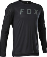 Fox Racing Flexair Pro Long Sleeve Men's MTB Jersey - Front view, showcasing Polartec® Delta™ panel and Dyneema® shoulders