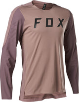 Fox Racing Flexair Pro Long Sleeve Men's MTB Jersey - Front view, showcasing Polartec® Delta™ panel and Dyneema® shoulders