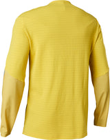 Fox Racing Flexair Pro Long Sleeve Men's MTB Jersey - Front view, showcasing Polartec® Delta™ panel and Dyneema® shoulders