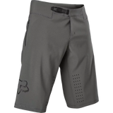 Fox Racing Men's Defend MTB Shorts - Front view, showcasing durable TruMotion® fabric and race-ratchet closure Grey