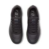 Fox Racing Union Flat Unisex Adult Mountain Bike Shoes on a mountain bike trail. Black 2