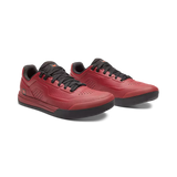 Fox Racing Union Flat Unisex Adult Mountain Bike Shoes on a mountain bike trail. red 3