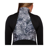 Hot Chillys Womens Elite Inset Leopard Print Zip-T