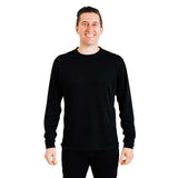 Polarmax Men's Double Layer Crewneck Base Layer Black