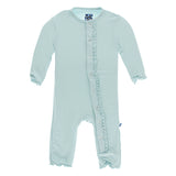 Kickee Pants Solid Muffin Ruffle Coverall with Snaps