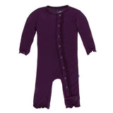 Kickee Pants Solid Muffin Ruffle Coverall with Snaps
