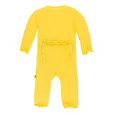Kickee Pants Solid Muffin Ruffle Coverall with Snaps