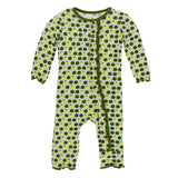 Kickee Pants Print Muffin Ruffle Coverall with Snaps
