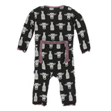 Kickee Pants Print Muffin Ruffle Coverall with Snaps