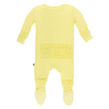 Kickee Pants Solid Muffin Ruffle Footie with Snaps