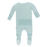 Kickee Pants Solid Muffin Ruffle Footie with Snaps