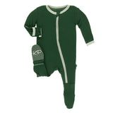 Kickee Pants Solid Footie with Zipper