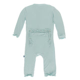 Kickee Pants Solid Muffin Ruffle Coverall with Zipper
