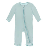 Kickee Pants Solid Muffin Ruffle Coverall with Zipper