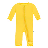 Kickee Pants Solid Muffin Ruffle Coverall with Zipper