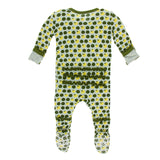 Kickee Pants Print Muffin Ruffle Footie with Zipper