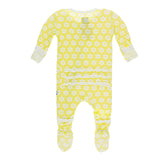Kickee Pants Print Muffin Ruffle Footie with Zipper