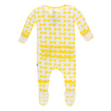 Kickee Pants Print Muffin Ruffle Footie with Zipper