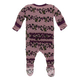 Kickee Pants Print Muffin Ruffle Footie with Zipper