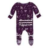 Kickee Pants Print Muffin Ruffle Footie with Zipper