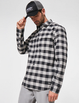Oakley Checkered Ridge Men Long Sleeve Stone Grey Shirt