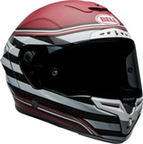BELL Race Star Flex DLX Adult Street Motorcycle Helmet with ProTint shield. Matte White Candy red