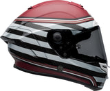 BELL Race Star Flex DLX Adult Street Motorcycle Helmet with ProTint shield. Matte White Candy red