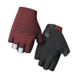 Giro Women Xnetic Road Cycling Gloves in action on a road bike Ox Blood Hero