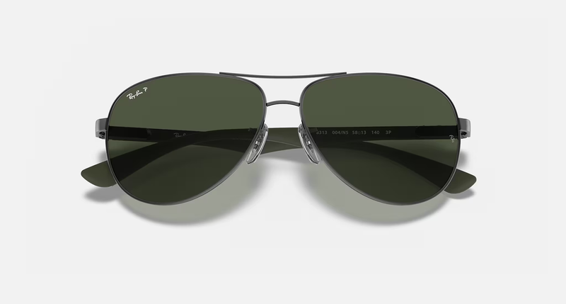 Ray-Ban Carbon Fibre Unisex Lifestyle Pilot Sunglasses