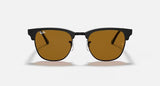 Ray-Ban Clubmaster Unisex Lifestyle Sunglasses - Front view showcasing sleek all-metal frames and gradient lenses