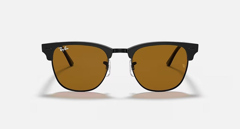 Ray-Ban Clubmaster Unisex Lifestyle Sunglasses - Front view showcasing sleek all-metal frames and gradient lenses