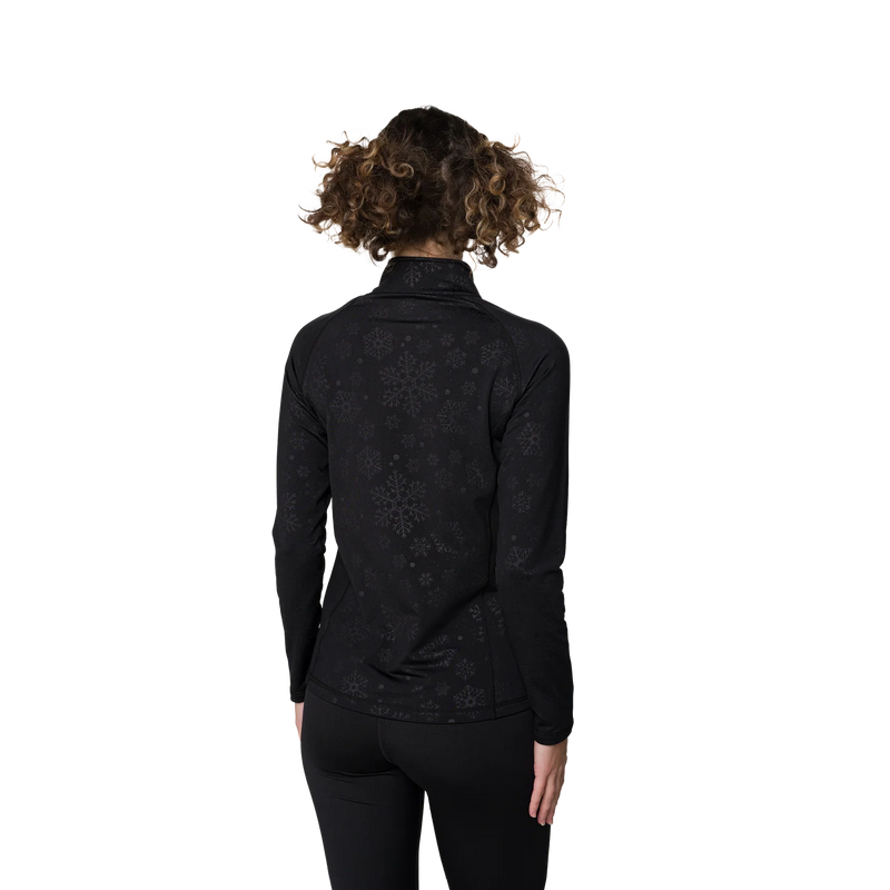 Hot Chillys Womens Micro Elite Chamois Blocking Zip-T Baselayers