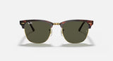 Ray-Ban Clubmaster Unisex Lifestyle Sunglasses - Front view showcasing sleek all-metal frames and gradient lenses